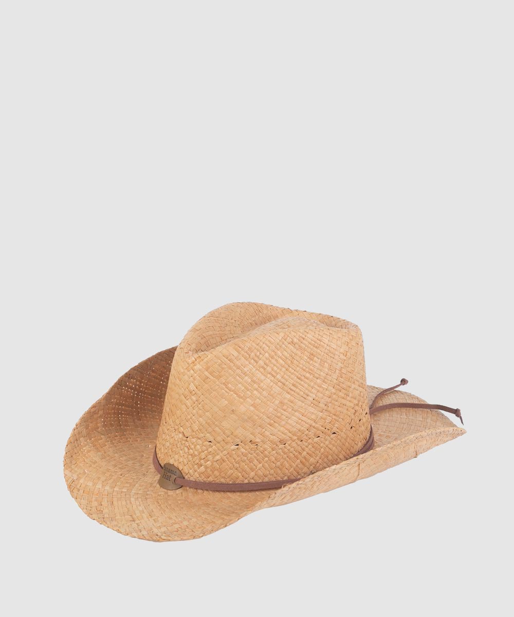 Sombrero cowboy rafia natural kbas