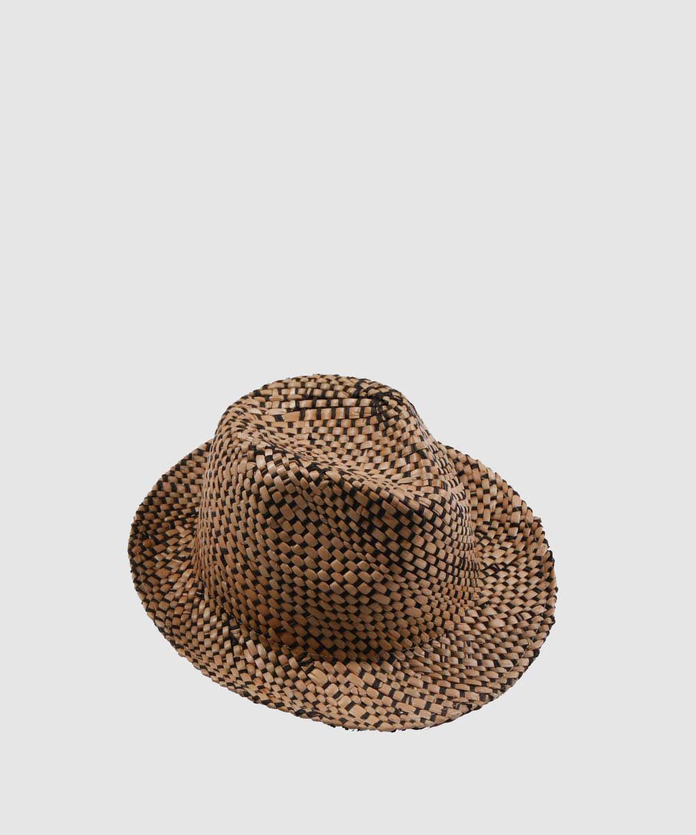 Sombrero palma y rafia negro kbas