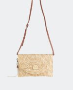 Cartera bandolera paja natural Kbas